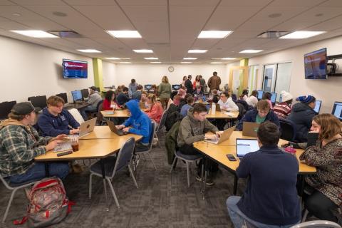 The Westfield State University History Dept. hosts Douglass at the Ely Library. At the event, volunteers transcribe files from the Douglass archive so they may be more easily accessable and searched.