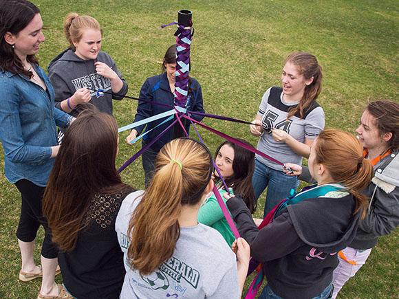 Group of liberal arts and humanities students learning mathematics using an innovative approach.