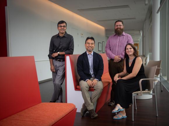 Subramanain Vaitheeswaran, Mao-Lun Weng, Jesse Johnson and Kimberly Berman STEM faculty