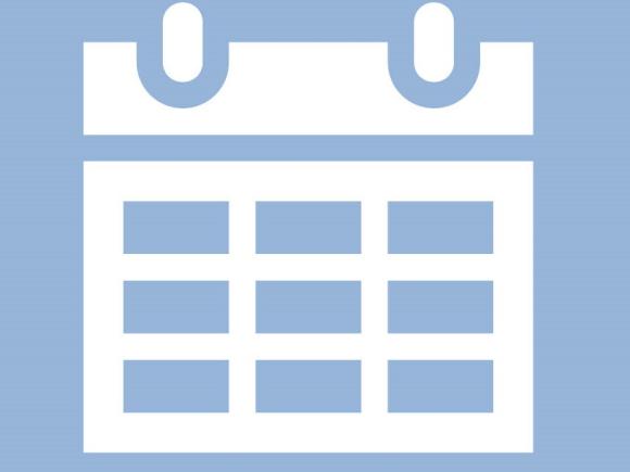 Image of a calendar with light blue background