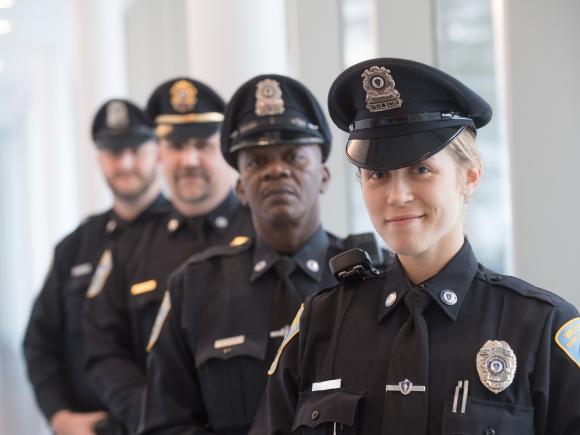 Westfield State University Public Safety staff posing for a photo.
