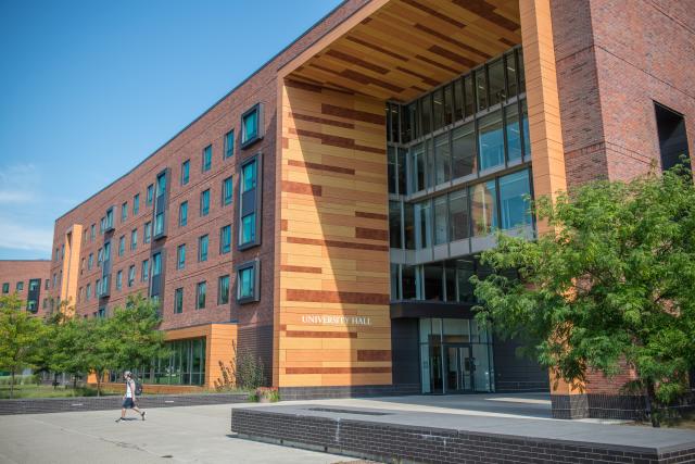 Exterior view of University Hall